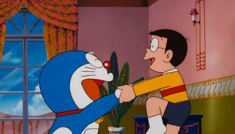 ảnh nền nobita và doraemon nhảy múa