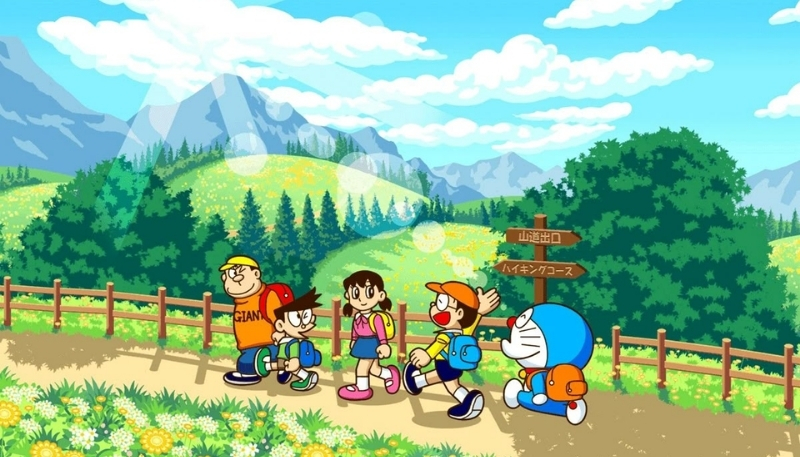 ảnh nền nobita mừng sinh nhật cùng bạn bè
