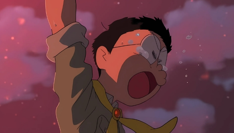 hình ảnh nền nobita lệ rơi đầy mặt