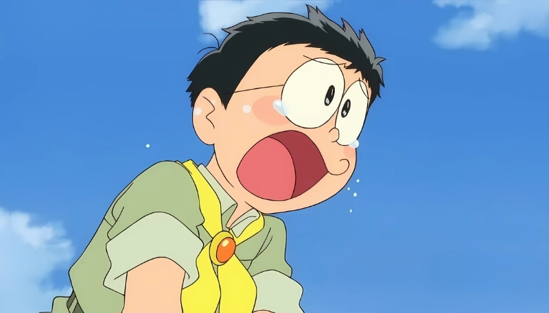 hình ảnh nền nobita rơi lệ