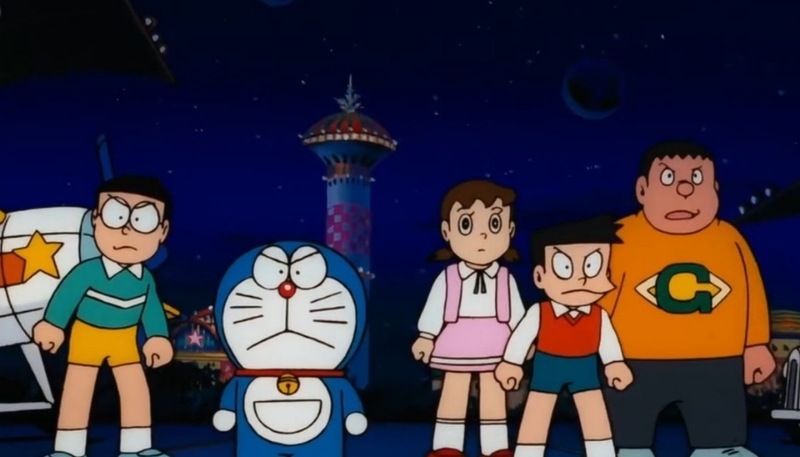 ảnh nền nobita hóa trang cùng bạn bè