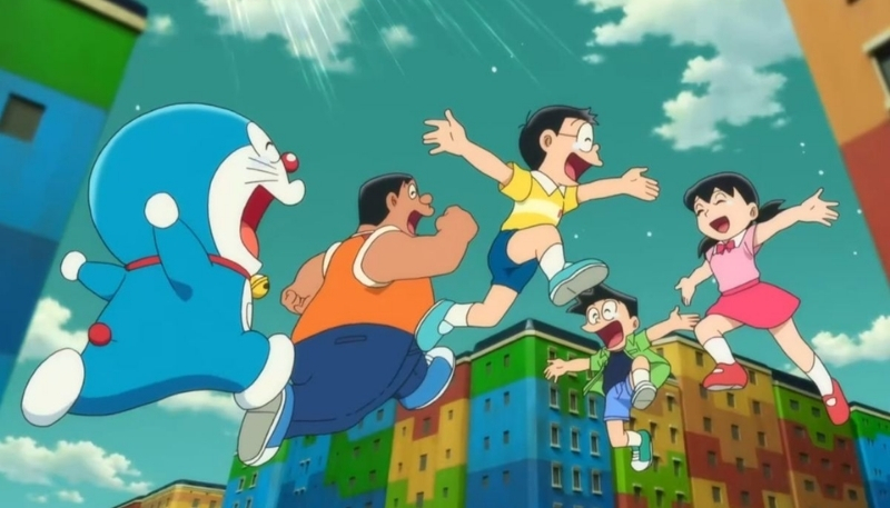 ảnh nền nobita và bạn bè bình yên