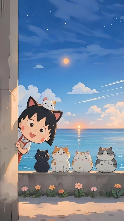 Wallpaper dễ thương oppo phong cách hoạt hình