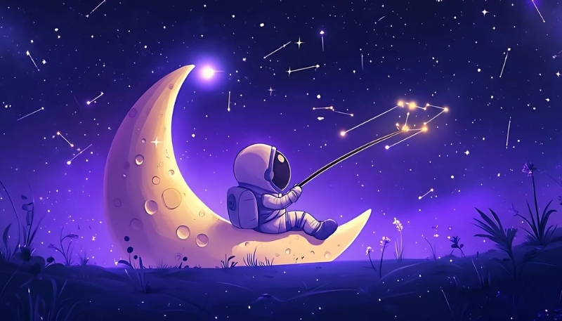 Hình nền phi hành gia dễ thương cho máy tính