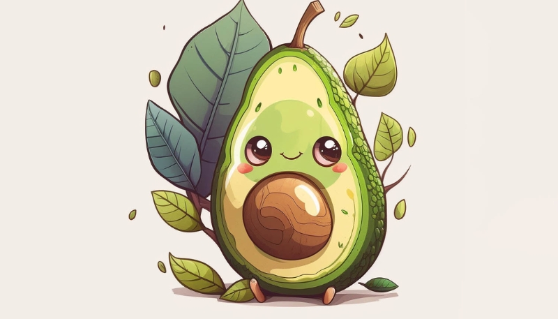 Ảnh nền quả bơ cute
