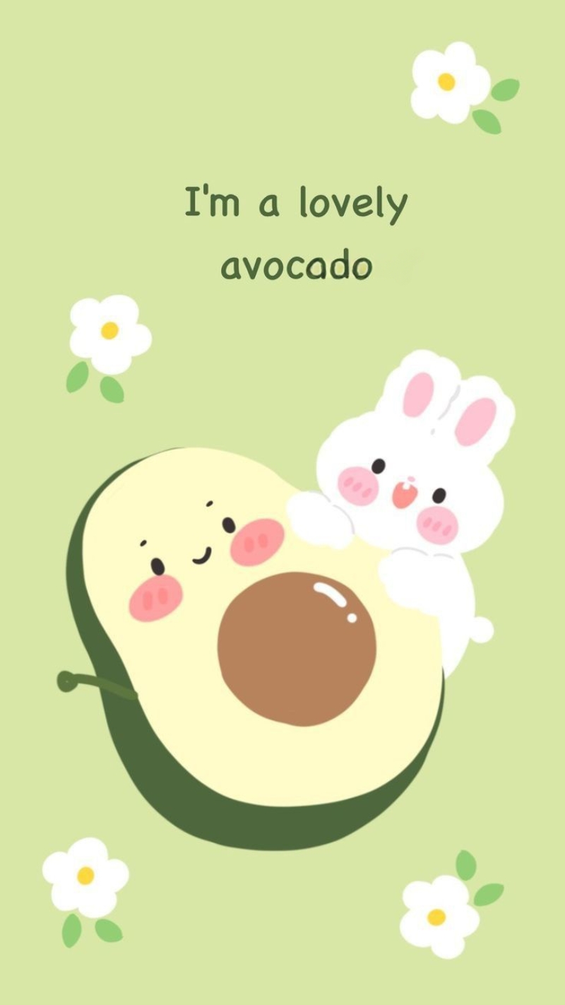 Hình nền điện thoại quả bơ cute