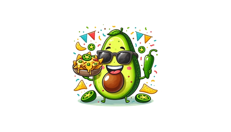 Hình nền máy tính cute hình quả bơ
