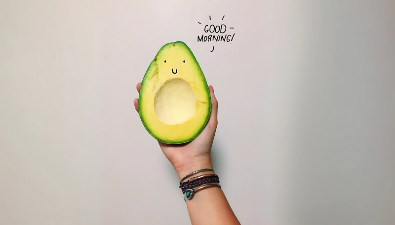 Hình nền quả bơ cute cho máy tính