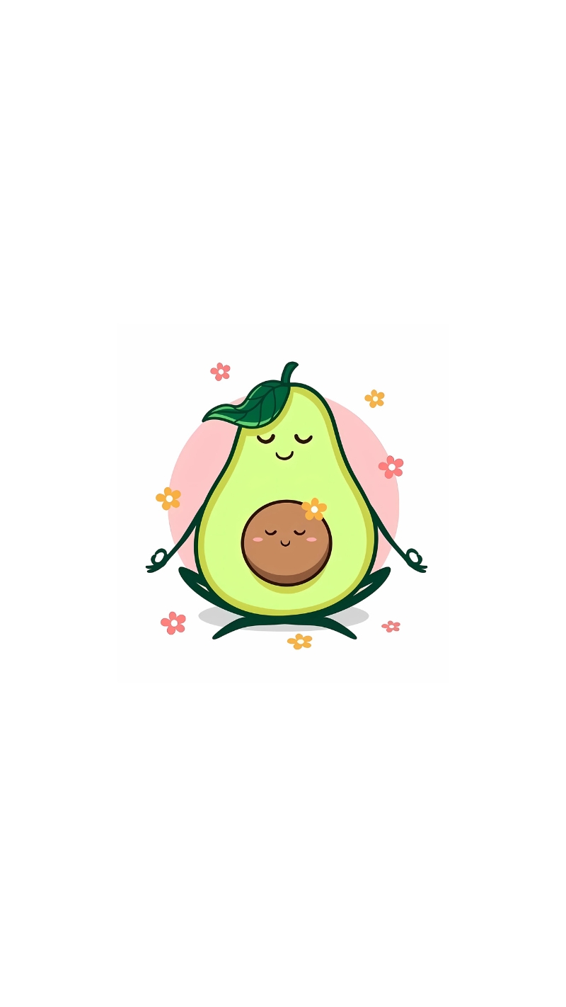 Hình nền quả bơ siêu cute