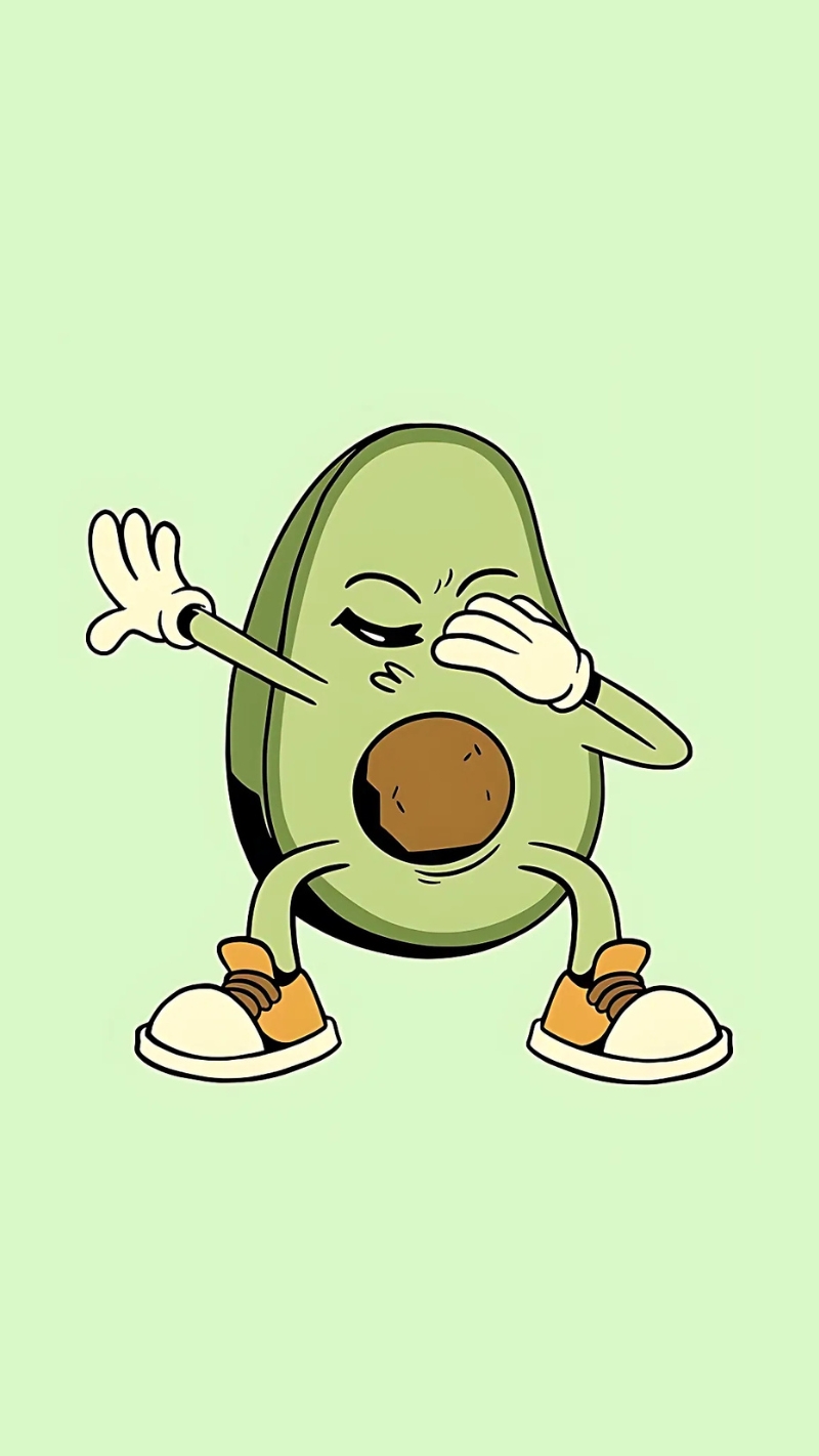 Hình nền quả bơ trên Messenger