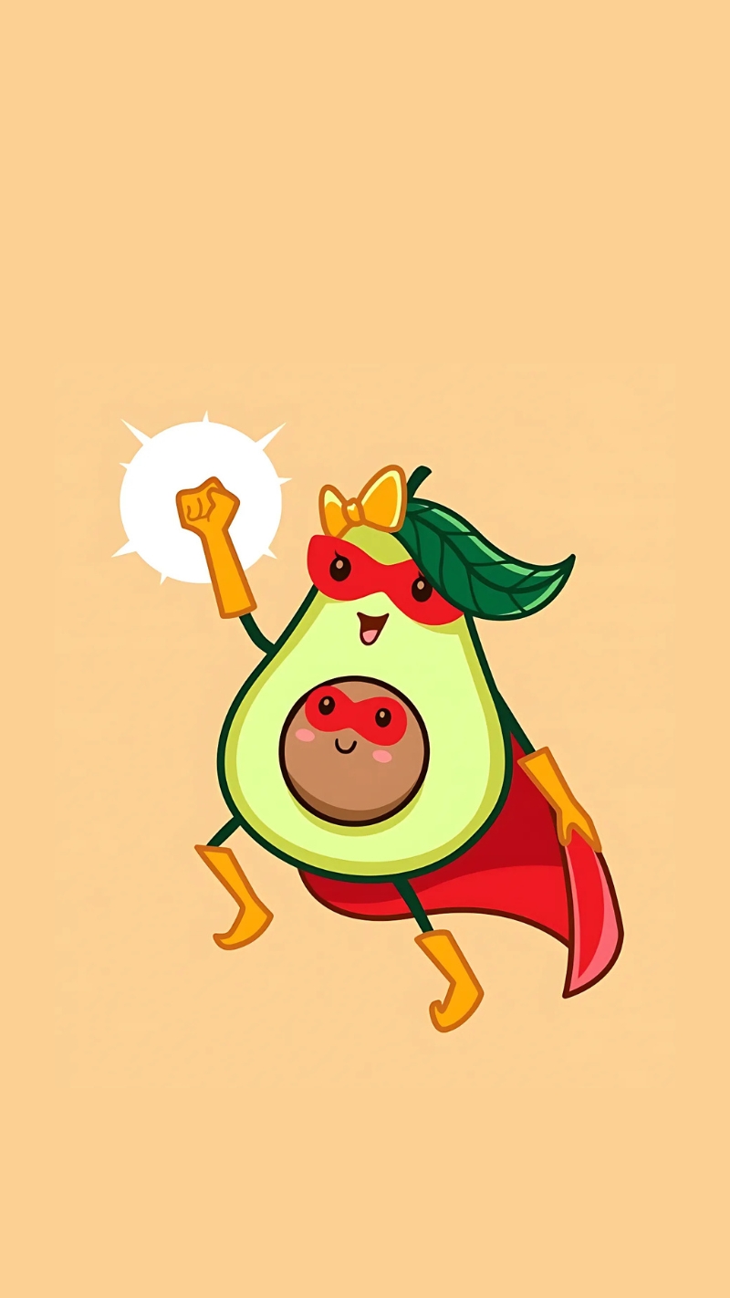 Hình nền quả bơ trên Messenger