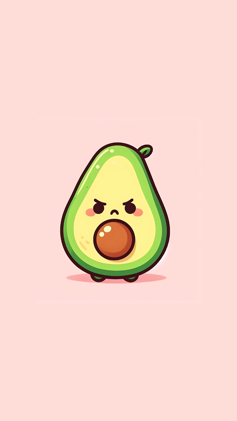 Tải hình nền quả bơ cute