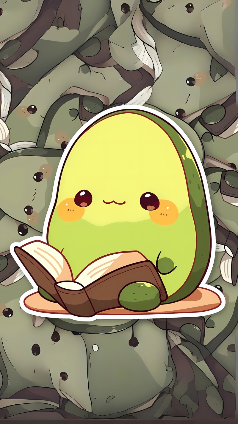 Tải hình nền quả bơ cute