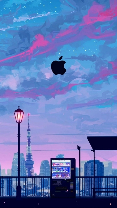 Ảnh bìa quả táo iPhone 4K trong veo