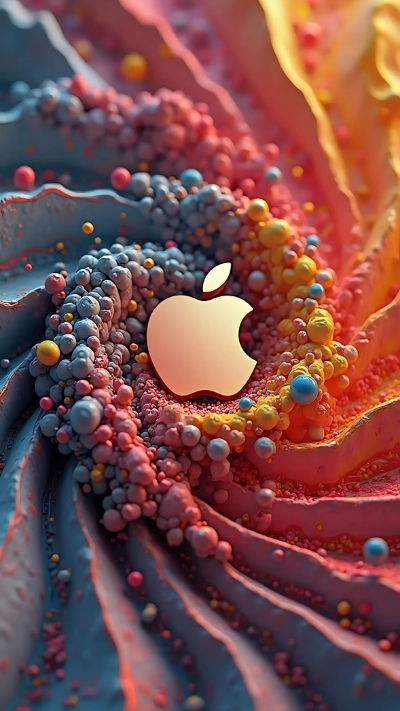 Ảnh nền quả táo iPhone 4K nghệ thuật dễ thương cute