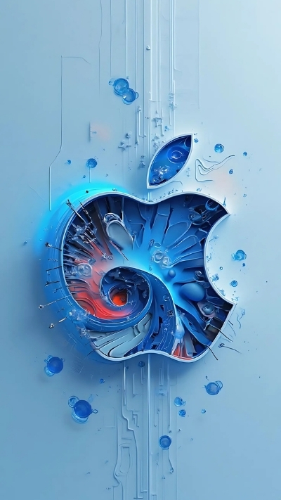 Ảnh nền quả táo iPhone 4K nghệ thuật huyền bí