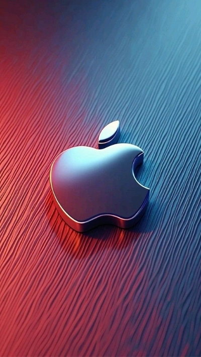 Background quả táo iPhone 4K tối giản đáng yêu