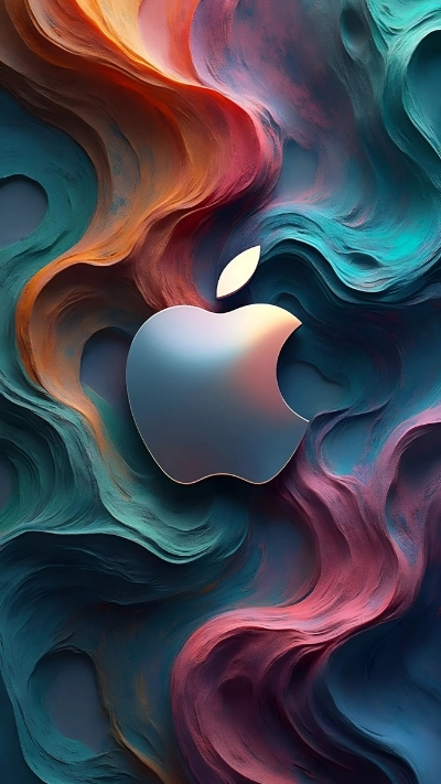 Hình trang trí quả táo iPhone 4K nghệ thuật cuốn hút