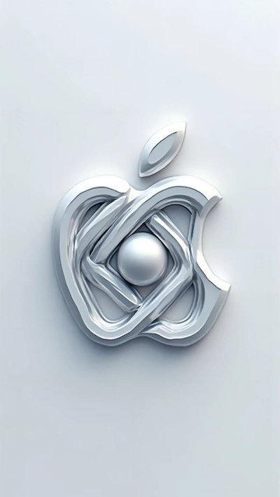 Hình trang trí quả táo iPhone 4K tối giản dịu dàng