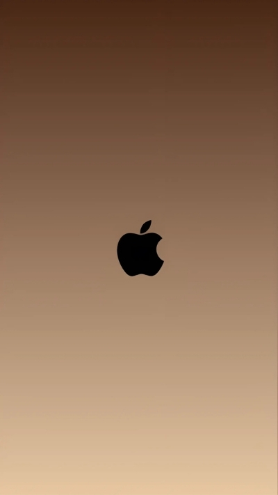 Hình trang trí quả táo iPhone 4K tối giản rực sáng