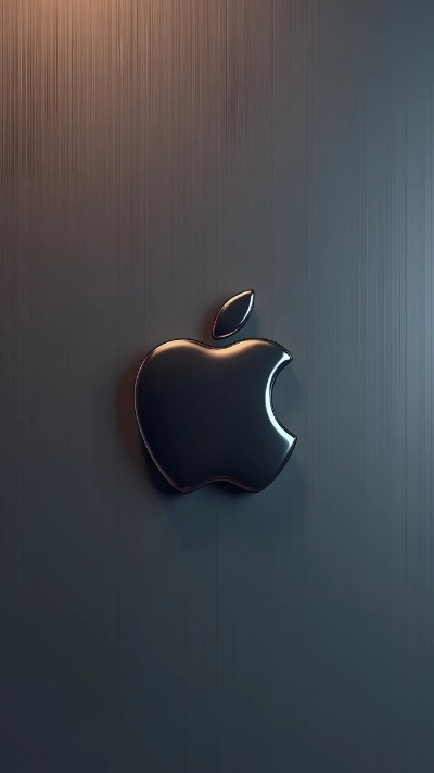 Hình trang trí táo iPhone 4K tối giản lấp lánh