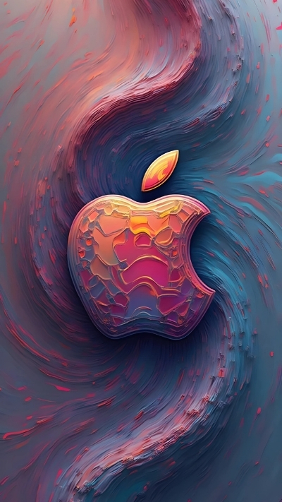 Wallpaper táo iPhone 4K nghệ thuật trong trẻo