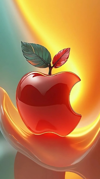 Wallpaper táo iPhone 4K rực cháy