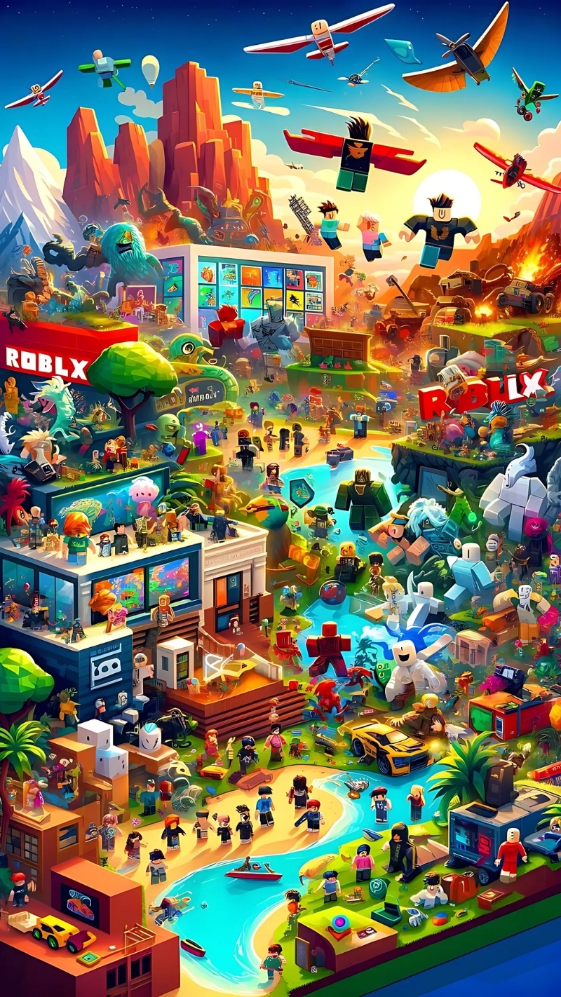 Hình nền Roblox điện thoại dễ vẽ