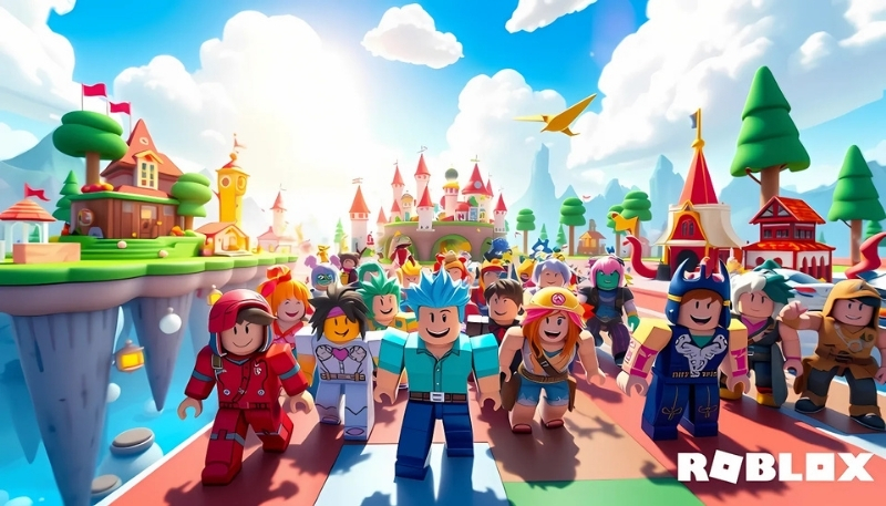 Hình nền Roblox máy tính tối giản