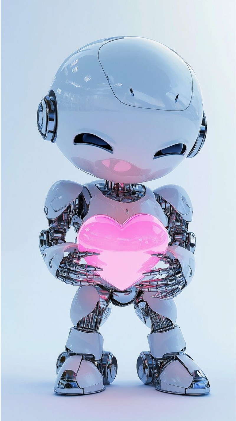 ảnh robot cute trái tim