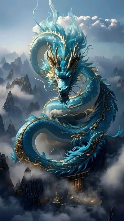 hình nền rồng xanh đẹp