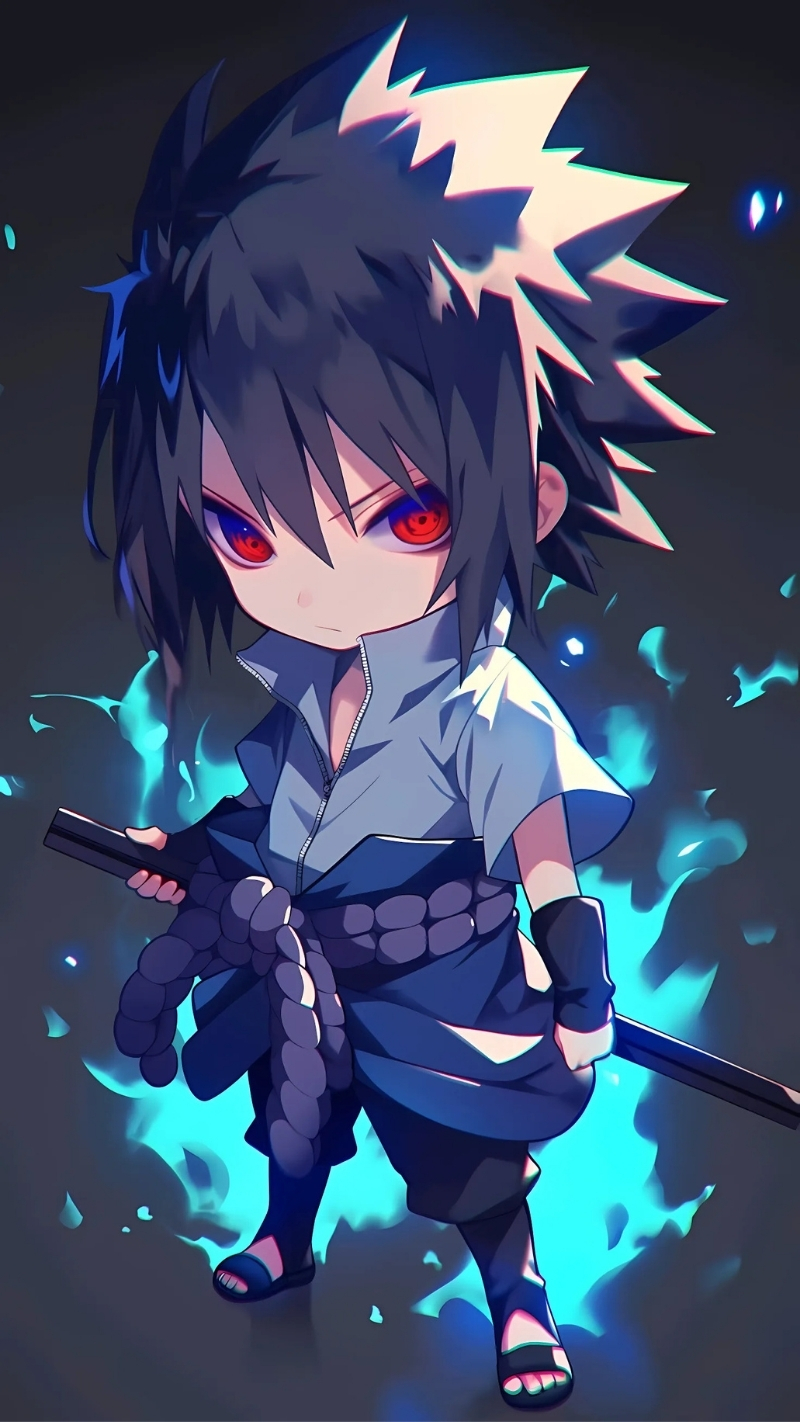 ảnh nền sasuke chibi hài hước