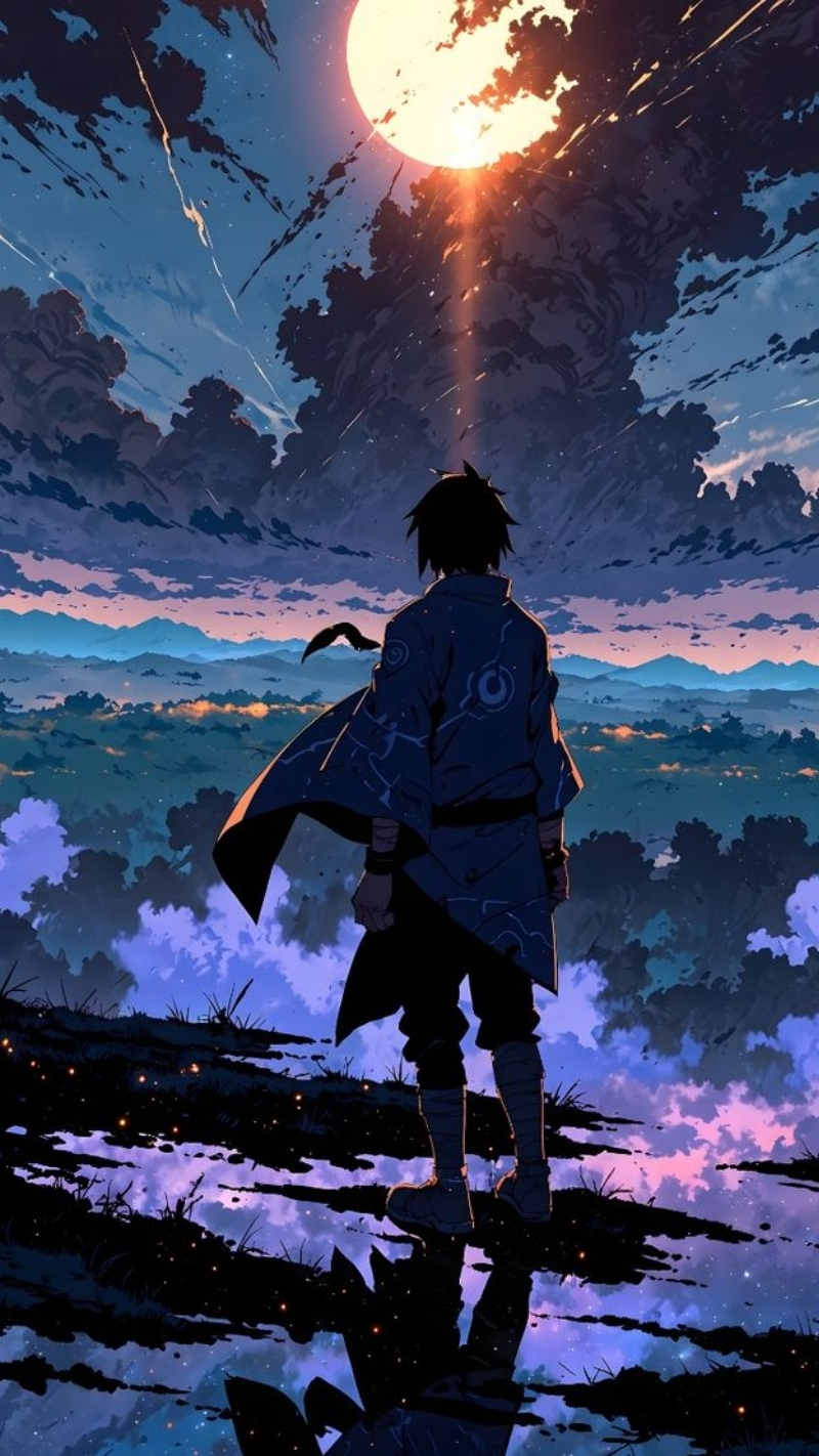 ảnh nền sasuke fanart nhẹ nhàng