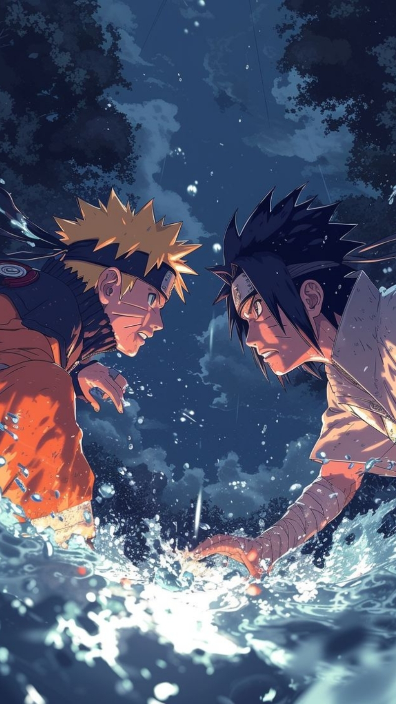 ảnh nền sasuke và naruto anh hùng