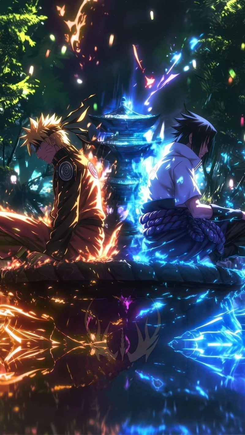 ảnh nền sasuke và naruto đoàn kết