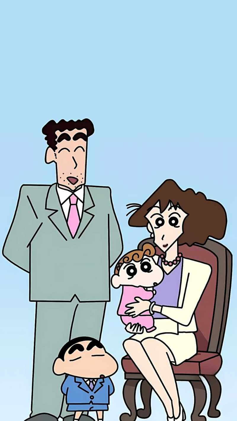 Hình nền điện thoại gia đình Shin