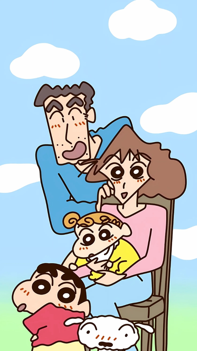 Hình nền gia đình Shin Cậu Bé Bút Chì