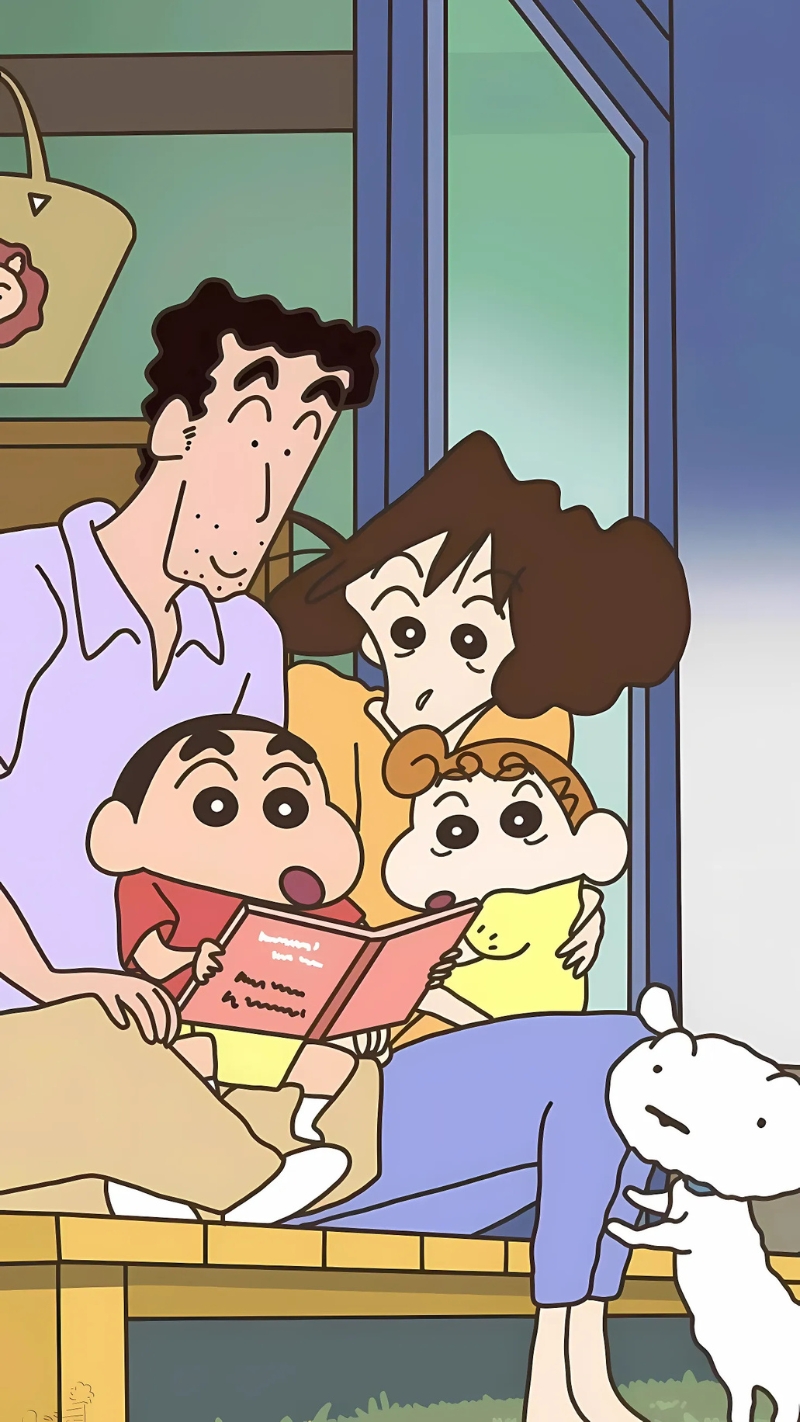 Hình nền gia đình Shin Cậu Bé Bút Chì