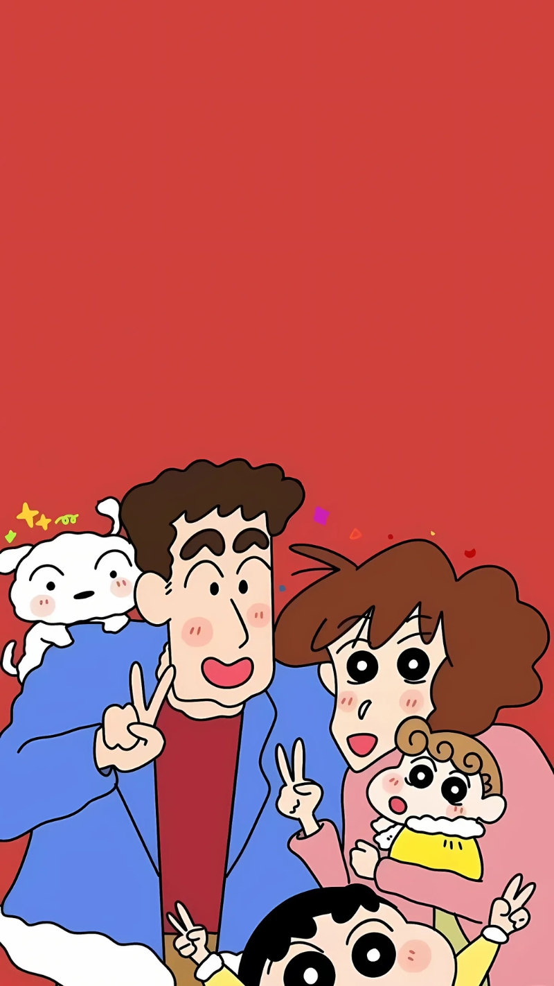 Hình nền gia đình Shin Cậu Bé Bút Chì