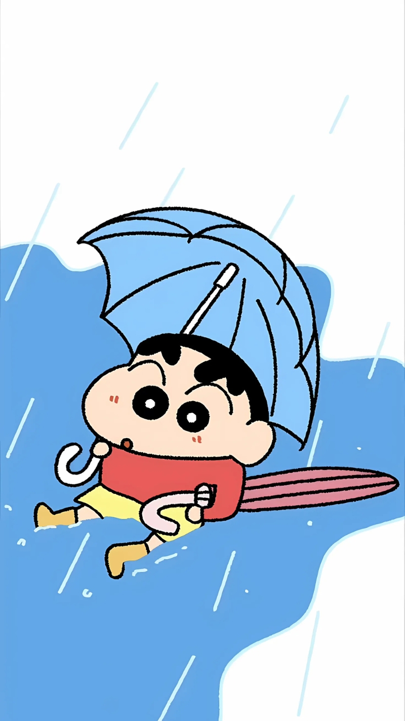 Hình nền Shin Cậu Bé Bút Chì bơi