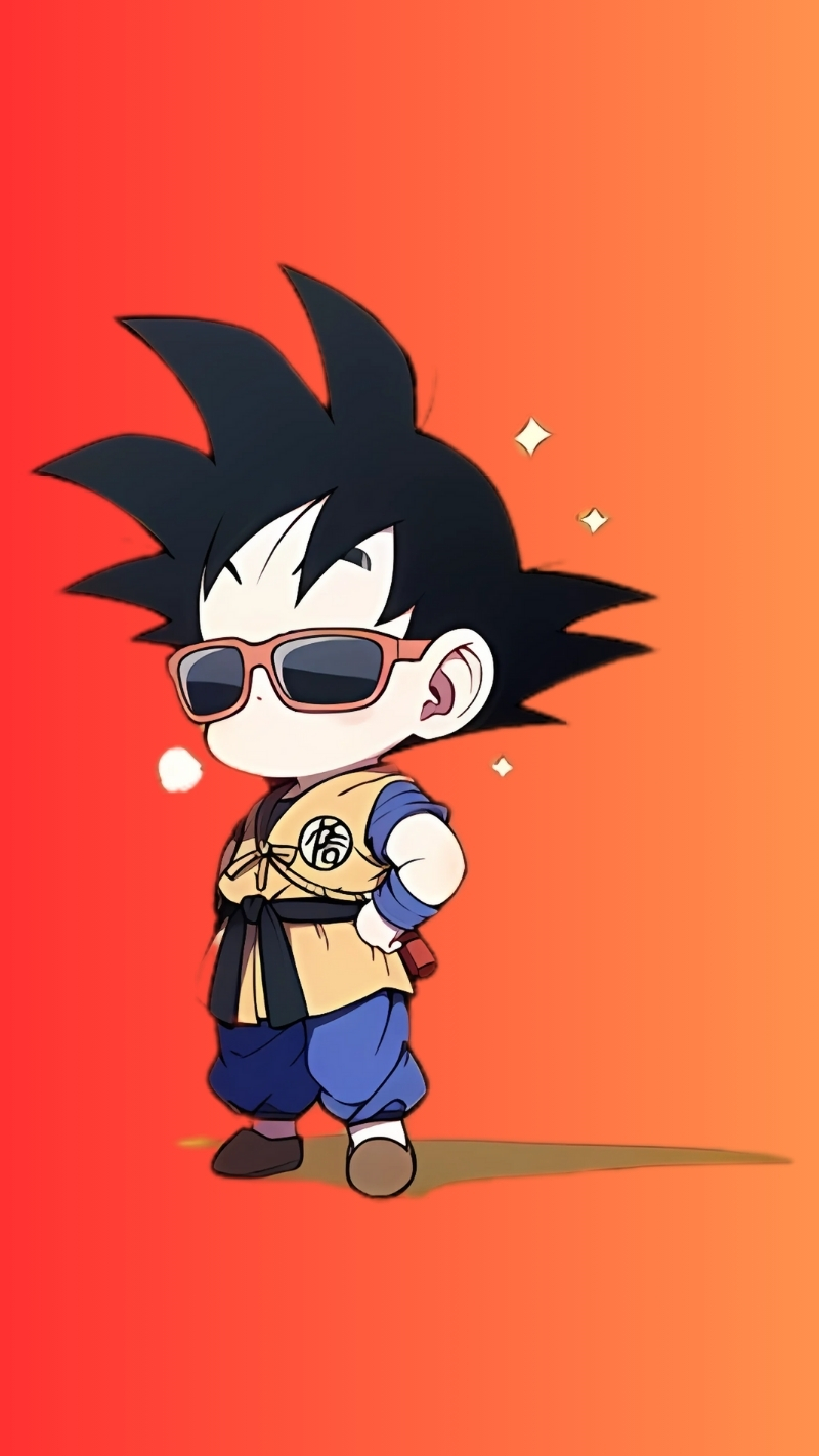 Ảnh nền Songoku chibi cute 4K