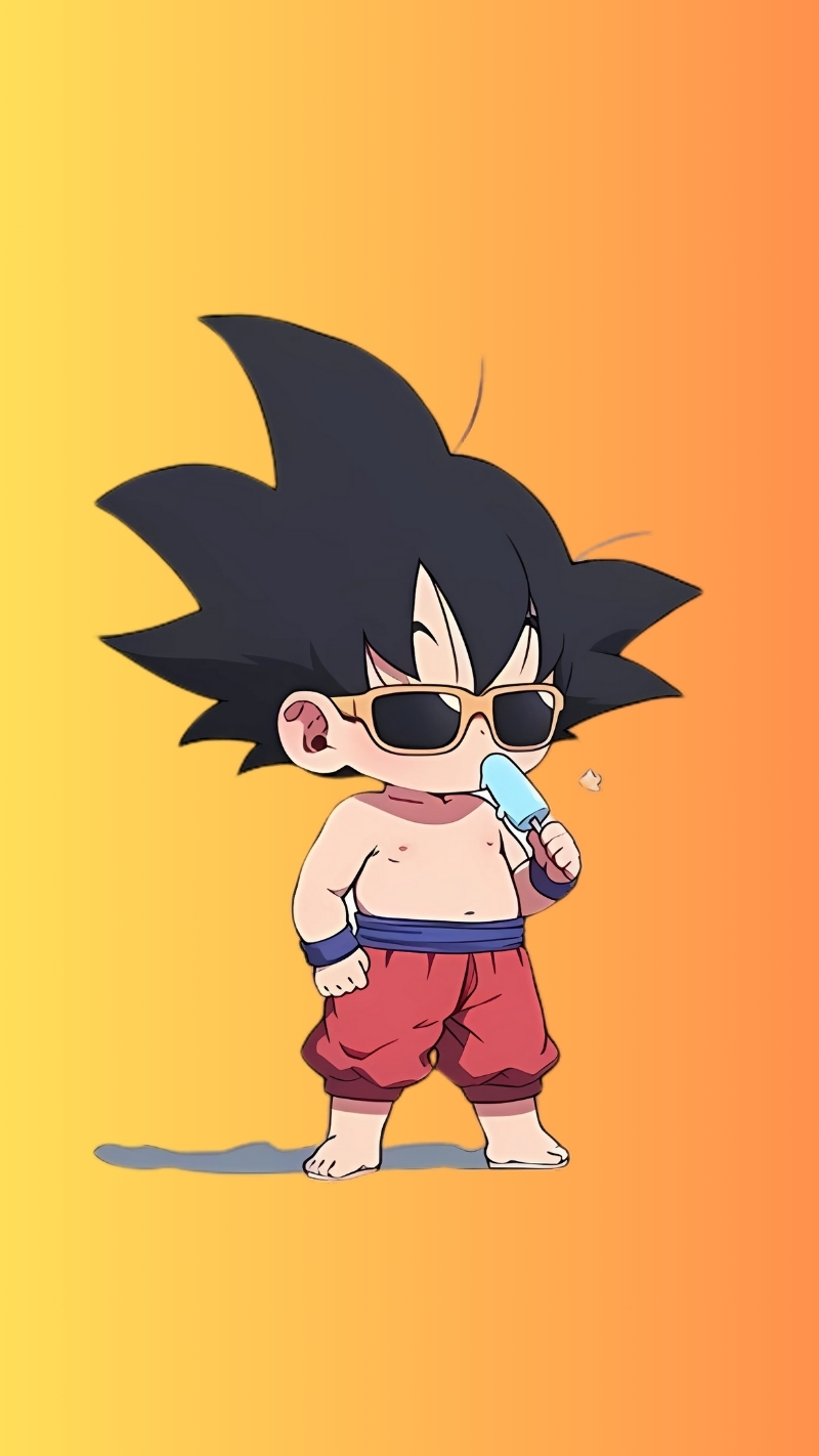 Hình nền Songoku chibi cute cho điện thoại