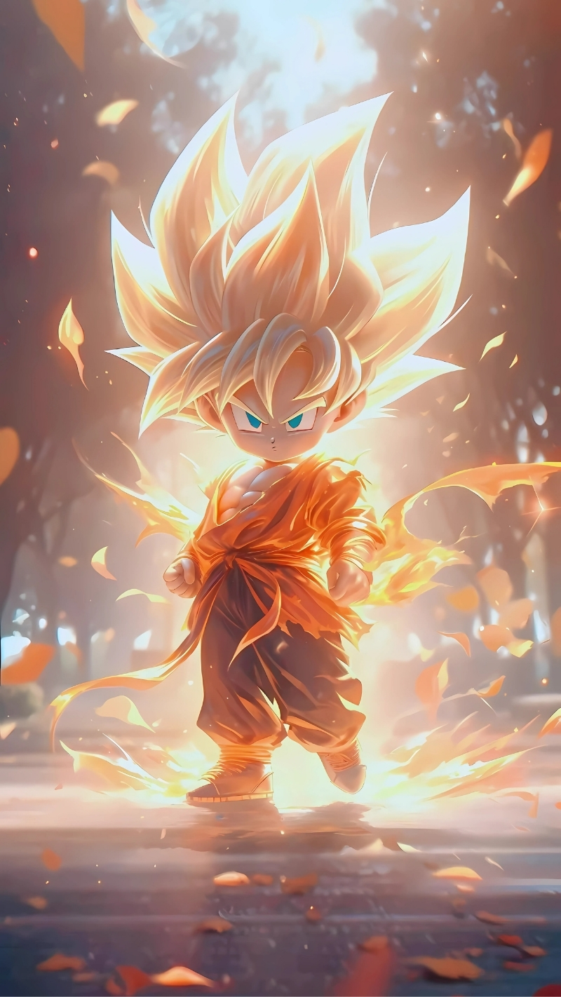 Tải hình Songoku cute phiên bản nhí cho laptop