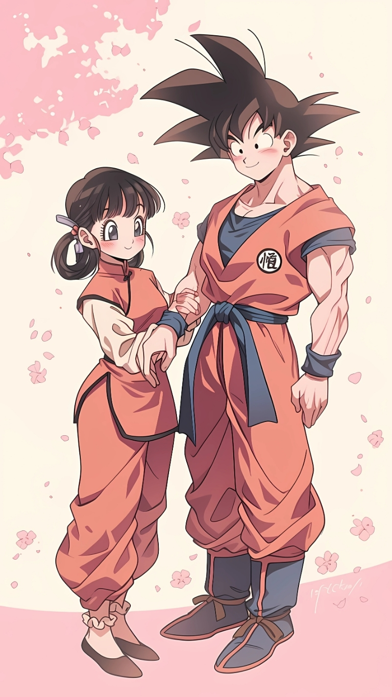 Wallpaper couple Songoku siêu nét