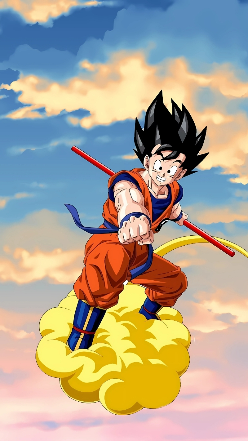 Wallpaper Songoku cưỡi Cân Đẩu Vân Full HD