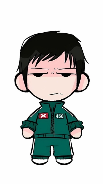 Ảnh nền Squid Game chibi ấn tượng cho smartphone