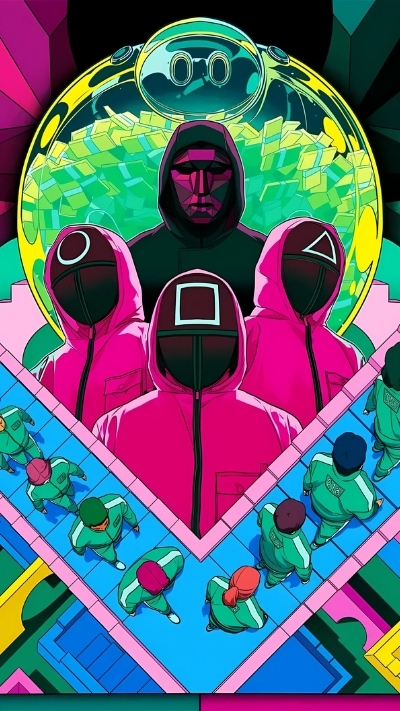 Ảnh nền Squid Game sáng tạo đẹp mắt cho điện thoại