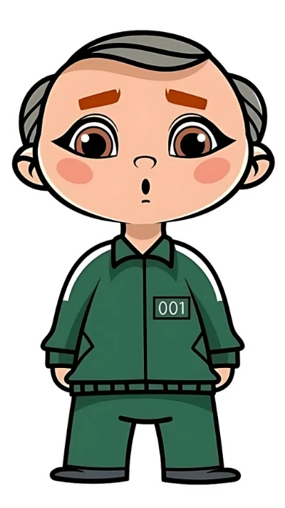 Background điện thoại Squid Game chibi đáng yêu cute