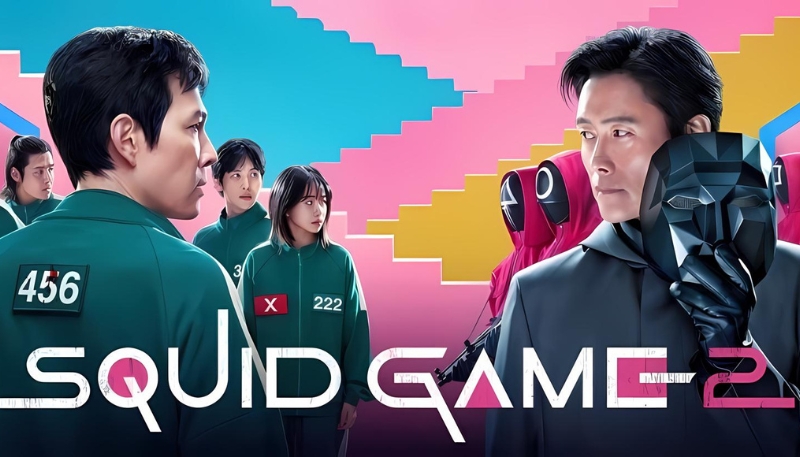 Giao diện nền Squid Game đẹp mắt cho desktop