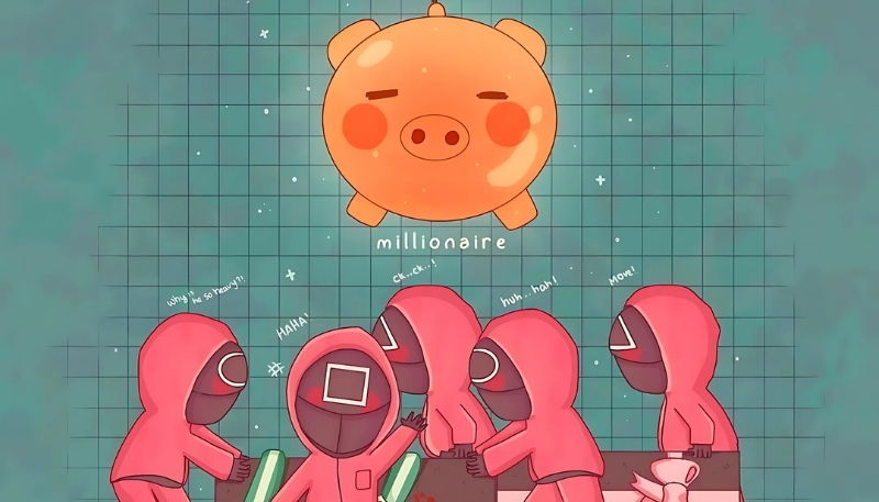 hình ảnh Squid Game chibi cute